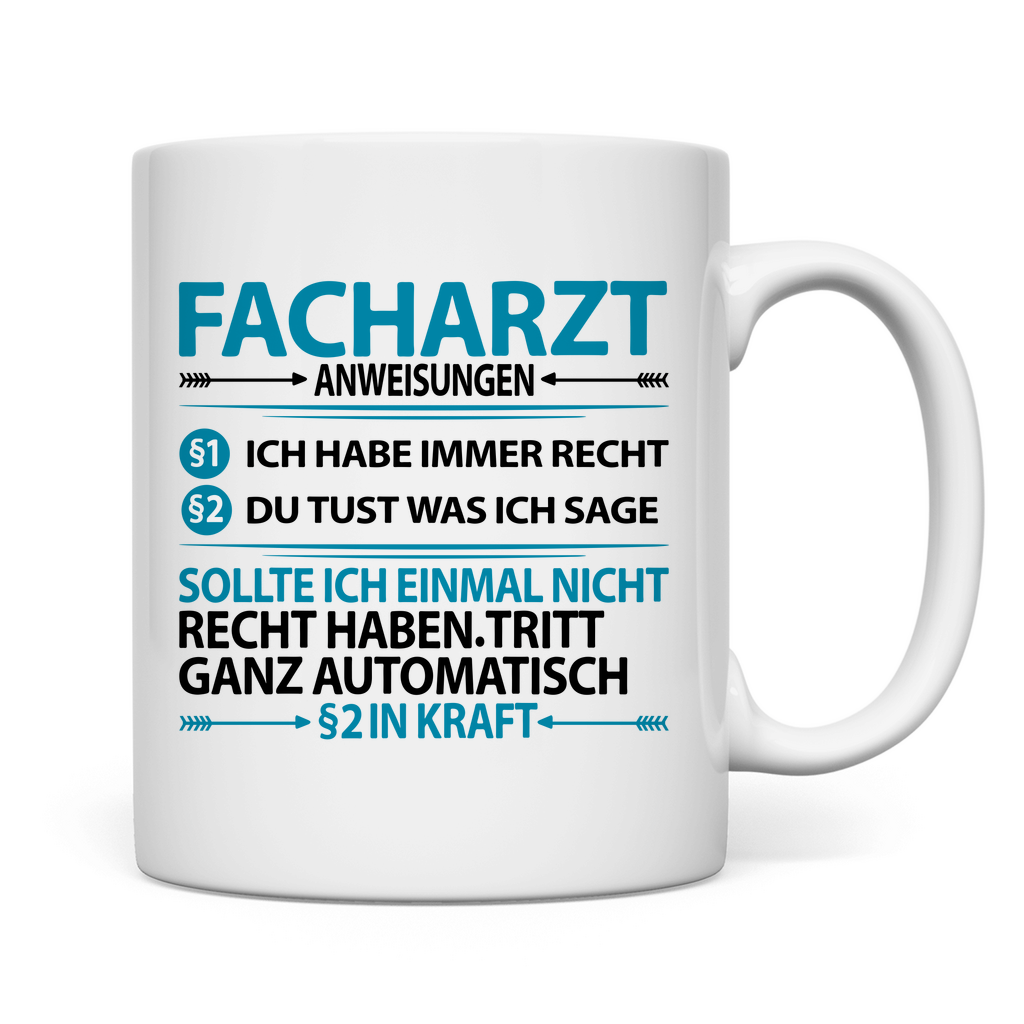 Sprüche Tasse zur bestandenen Facharztprüfung