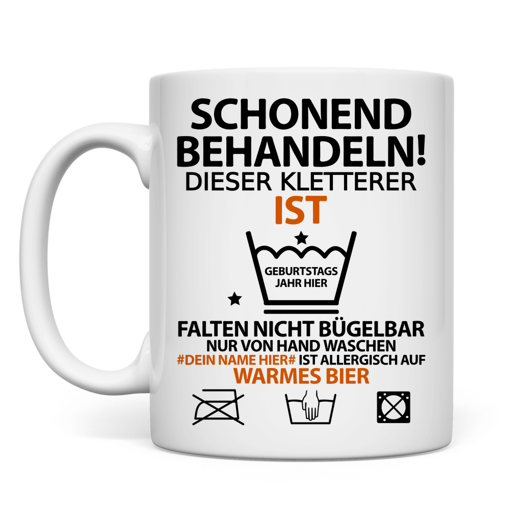 Lustige Kletterer Tasse – Geburtstagsgeschenk mit herzlichen Glückwünschen