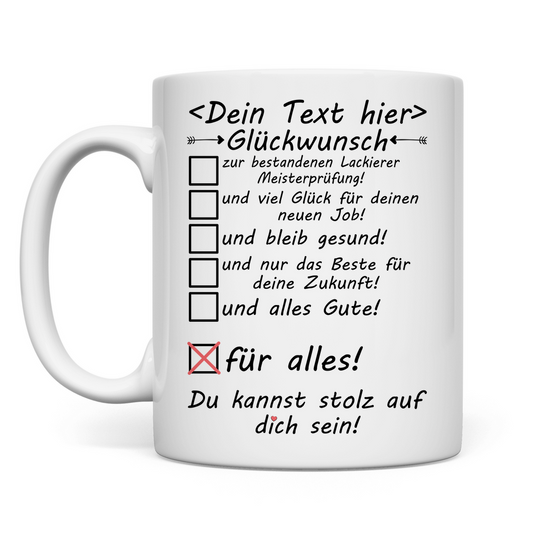 Meisterprüfung Lackierer bestanden - Tasse - Lackierermeister Geschenk