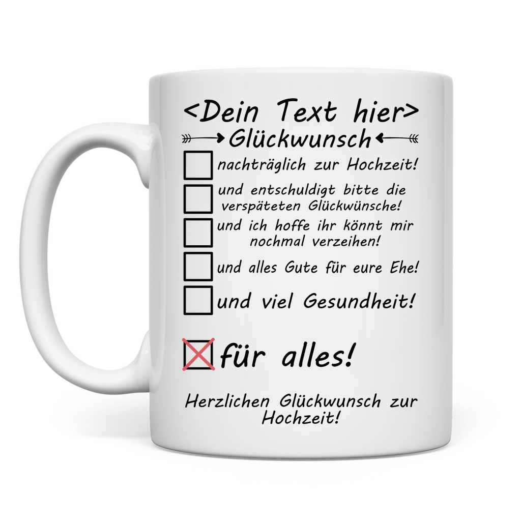 alles gute nachträglich zur hochzeit glückwunsch tasse