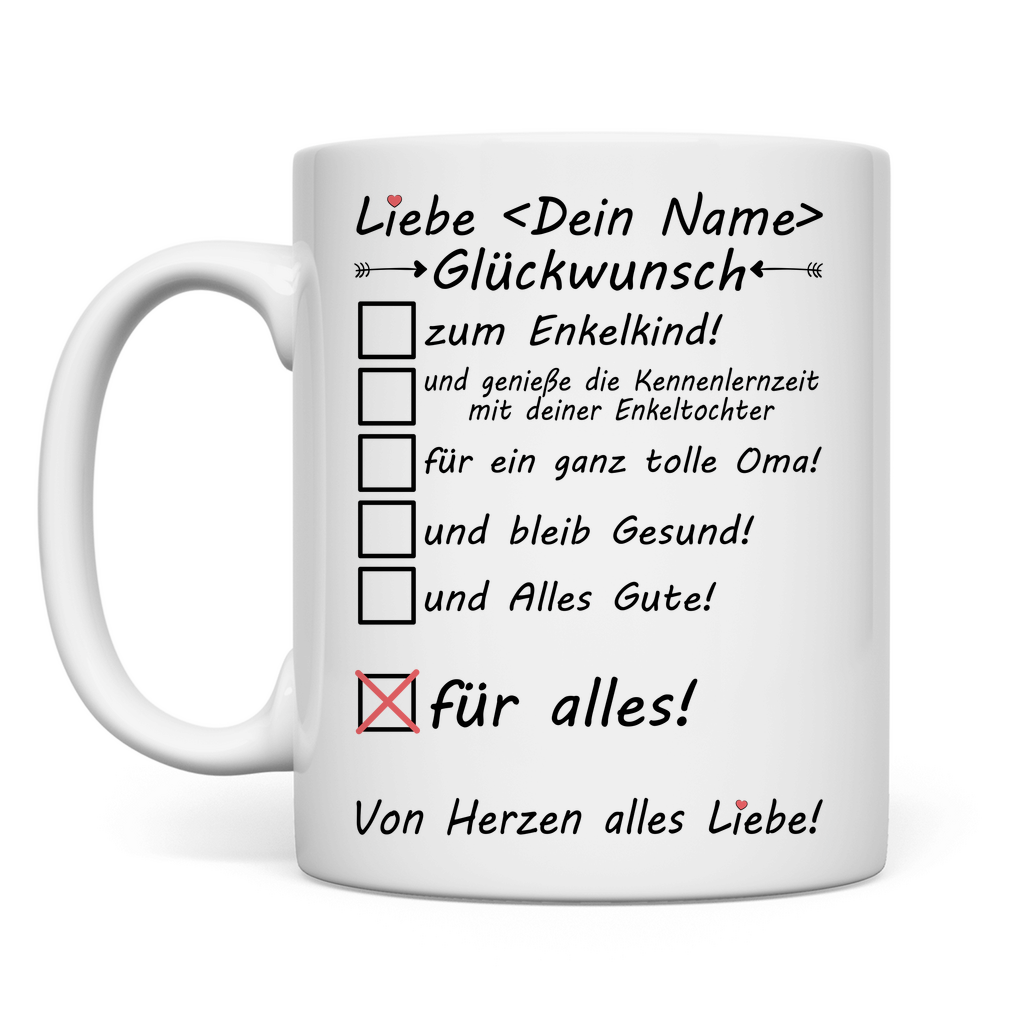 Oma geworden | Junge | Glückwunsch | Tasse