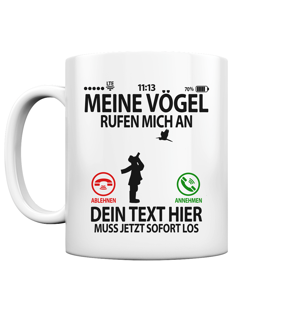 Ornithologie Tasse für Ornithologen Personalisiert mit Namen und lustigen Spruch