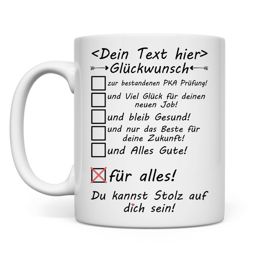 PKA Ausbildung Prüfung Bestanden | Tasse