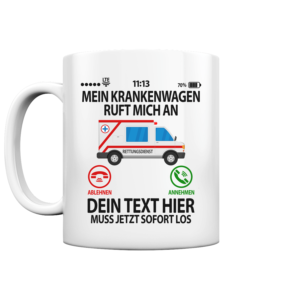 Personalisierte Tasse | Rettungsdienst 2