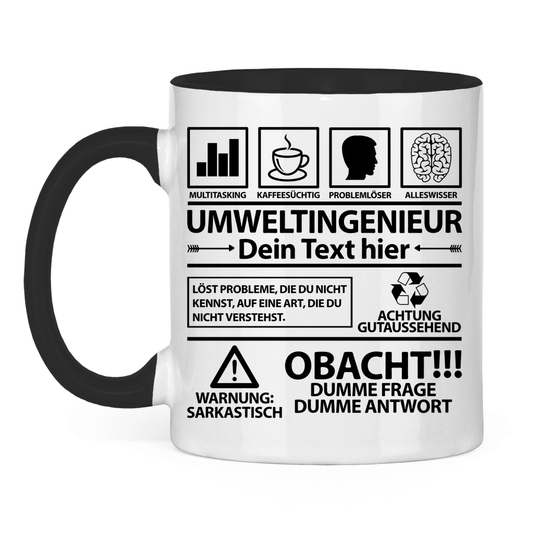 Personalisierte Umweltingenieur Tasse mit lustigem Spruch – Geschenkidee