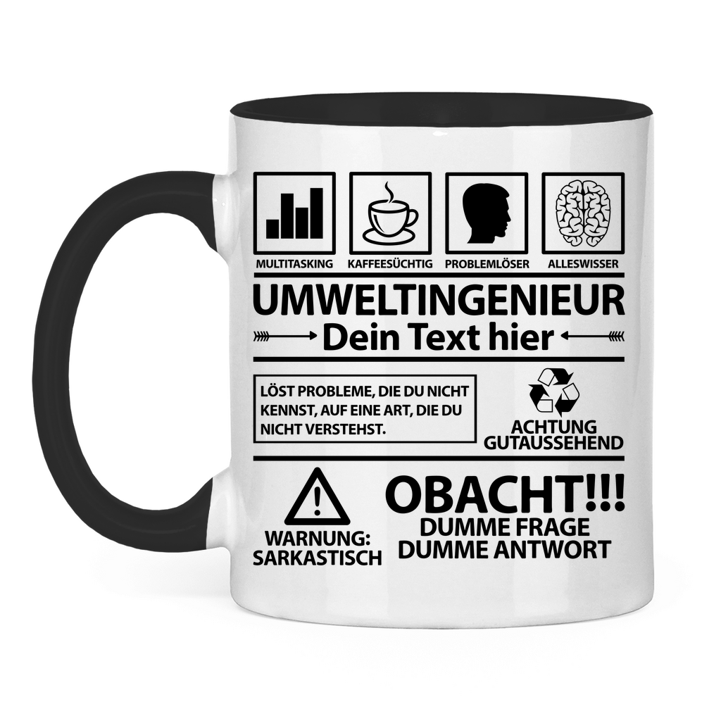 Personalisierte Umweltingenieur Tasse mit lustigem Spruch – Geschenkidee