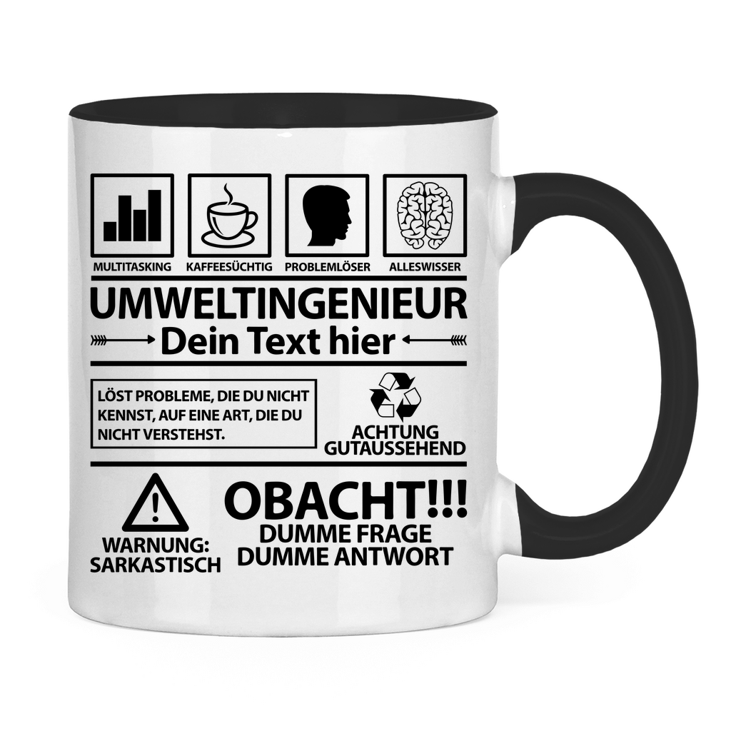 Personalisierte Umweltingenieur Tasse mit lustigem Spruch – Geschenkidee