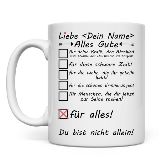 Pferd gestorben - Tasse zum Aufmuntern - Trost Geschenk