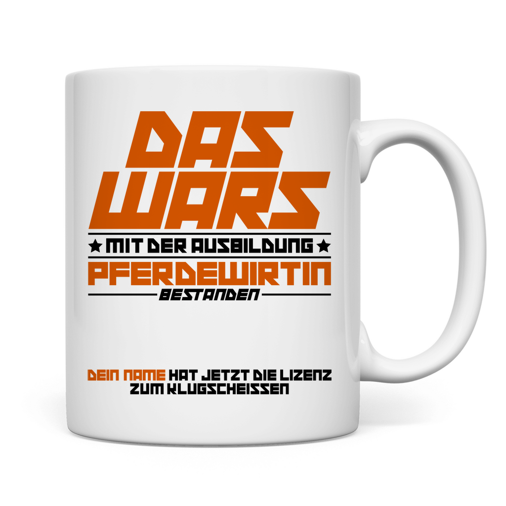 Pferdewirtin Ausbildung Bestanden | Tasse