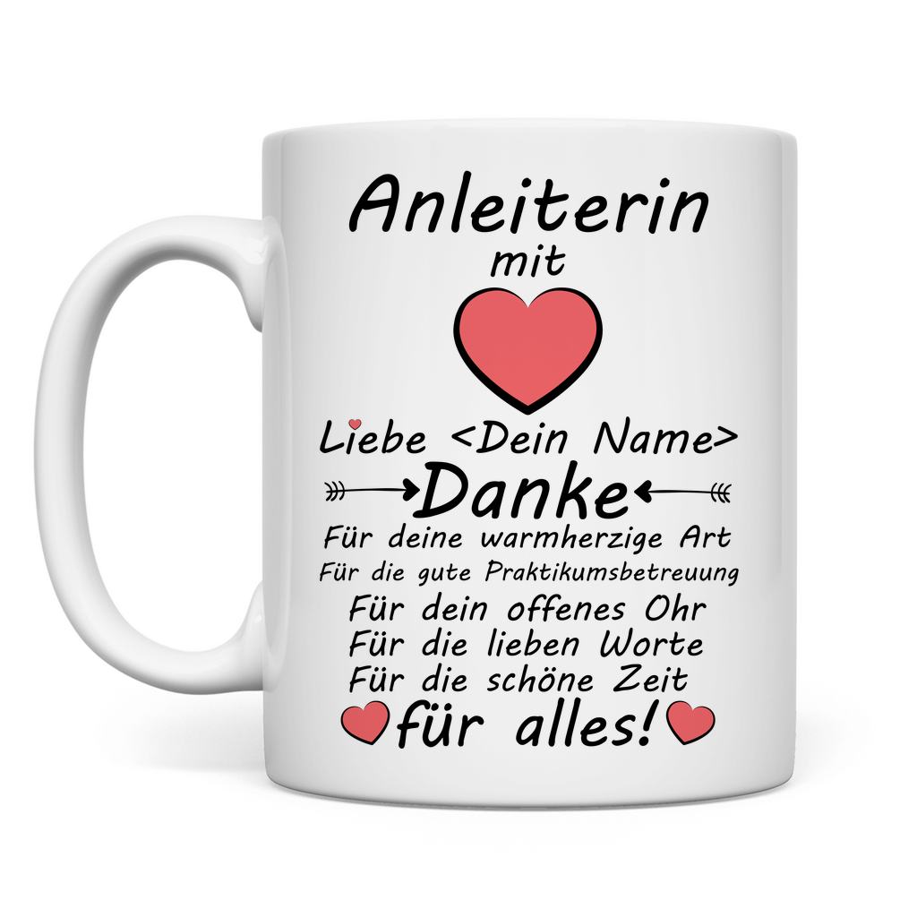 Praktikumsanleitung zum abschied Praktikums anleiterin Tasse geschenk
