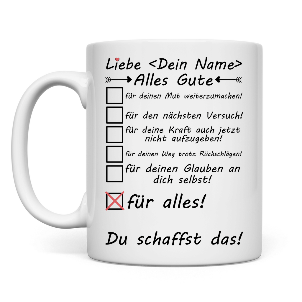 Prüfung nicht bestanden -  Trost Tasse - Aufmunterung Geschenk