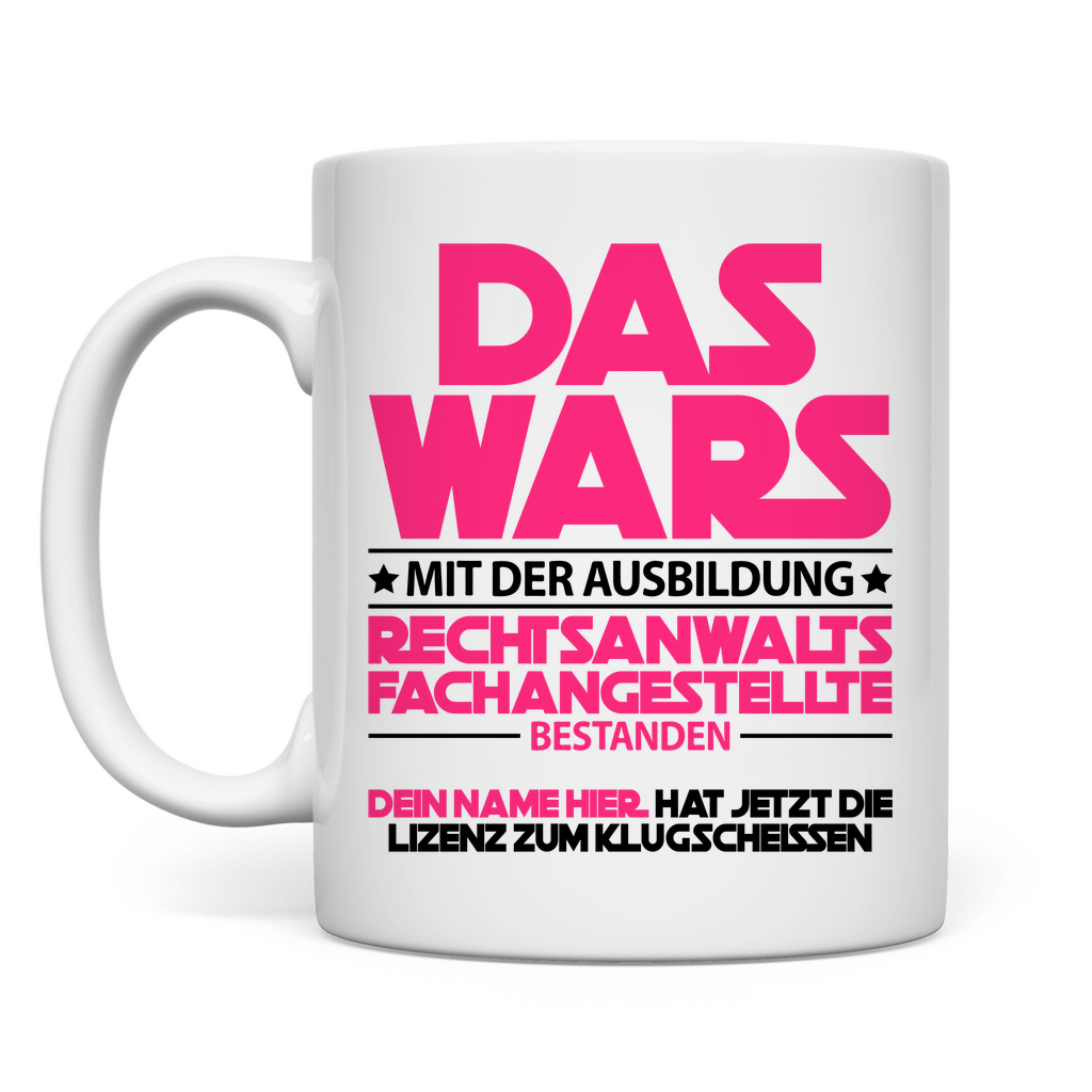 Rechtsanwaltsfachangestellte bestandene Prüfung | Tasse