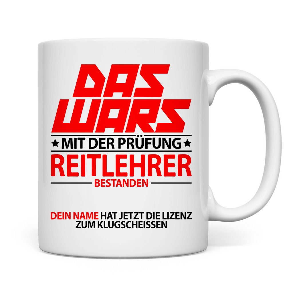 Reitlehrer Ausbildung Prüfung bestanden | Tasse