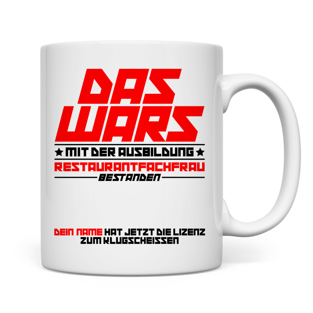 Restaurantfachfrau Ausbildung bestanden | Tasse