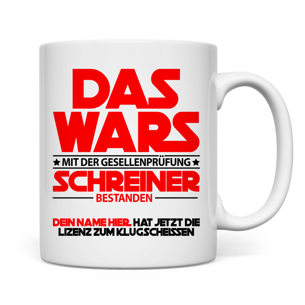 Schreiner Gesellenprüfung bestanden | Geschenk