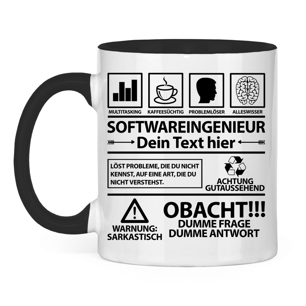 Softwareingenieur Geschenk – Tasse mit Spruch – Personalisiert