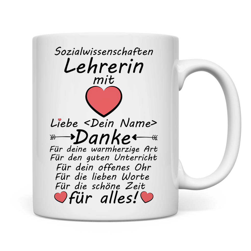 Sozialwissenschaften Lehrer | Danke Tasse