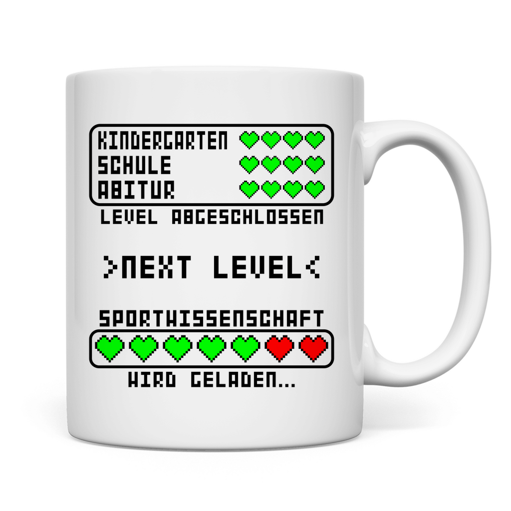 Sportwissenschaft Tasse – Geschenk zum Studienbeginn, Prüfung bestanden