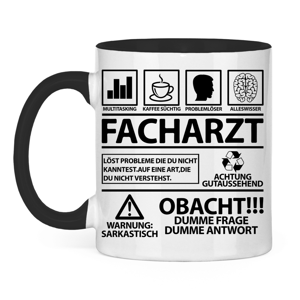 Sprüche Tasse zur bestandenen Facharztprüfung