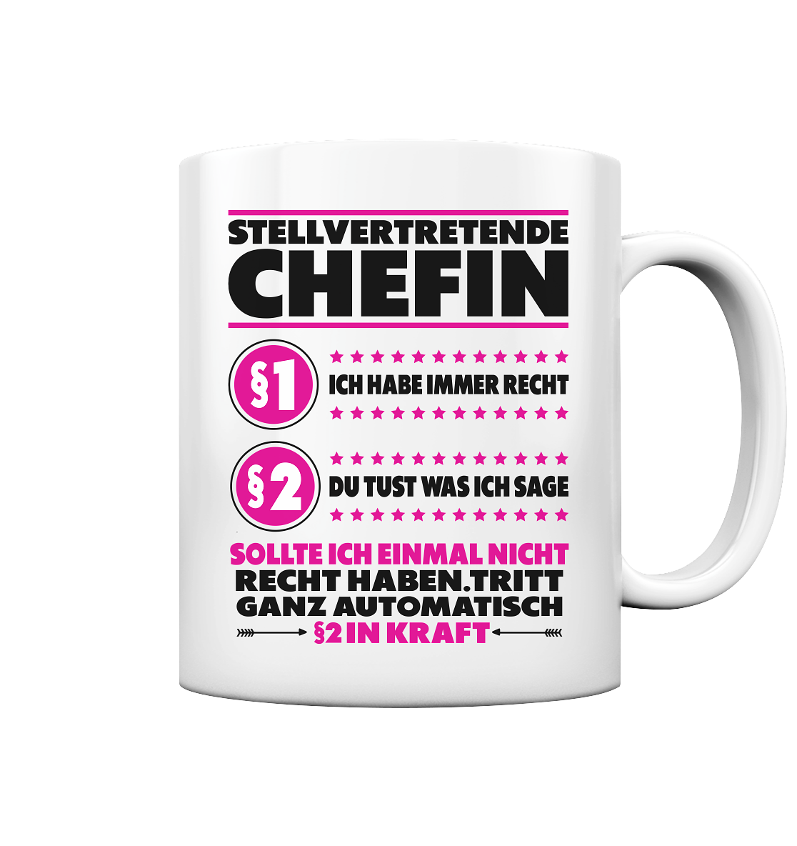 Stellvertretende Chefin Stellvertretung Geschenk als Witzige Tasse