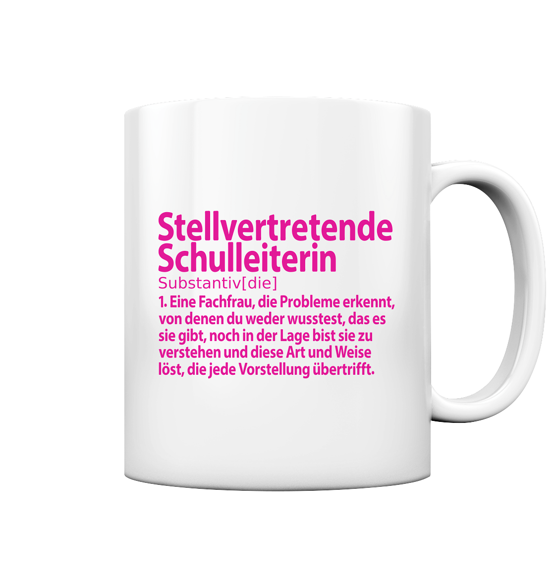 Stellvertretende Schulleiterin Tasse Verabschiedungs Definition