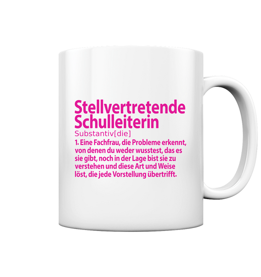 Stellvertretende Schulleiterin Tasse Verabschiedungs Definition