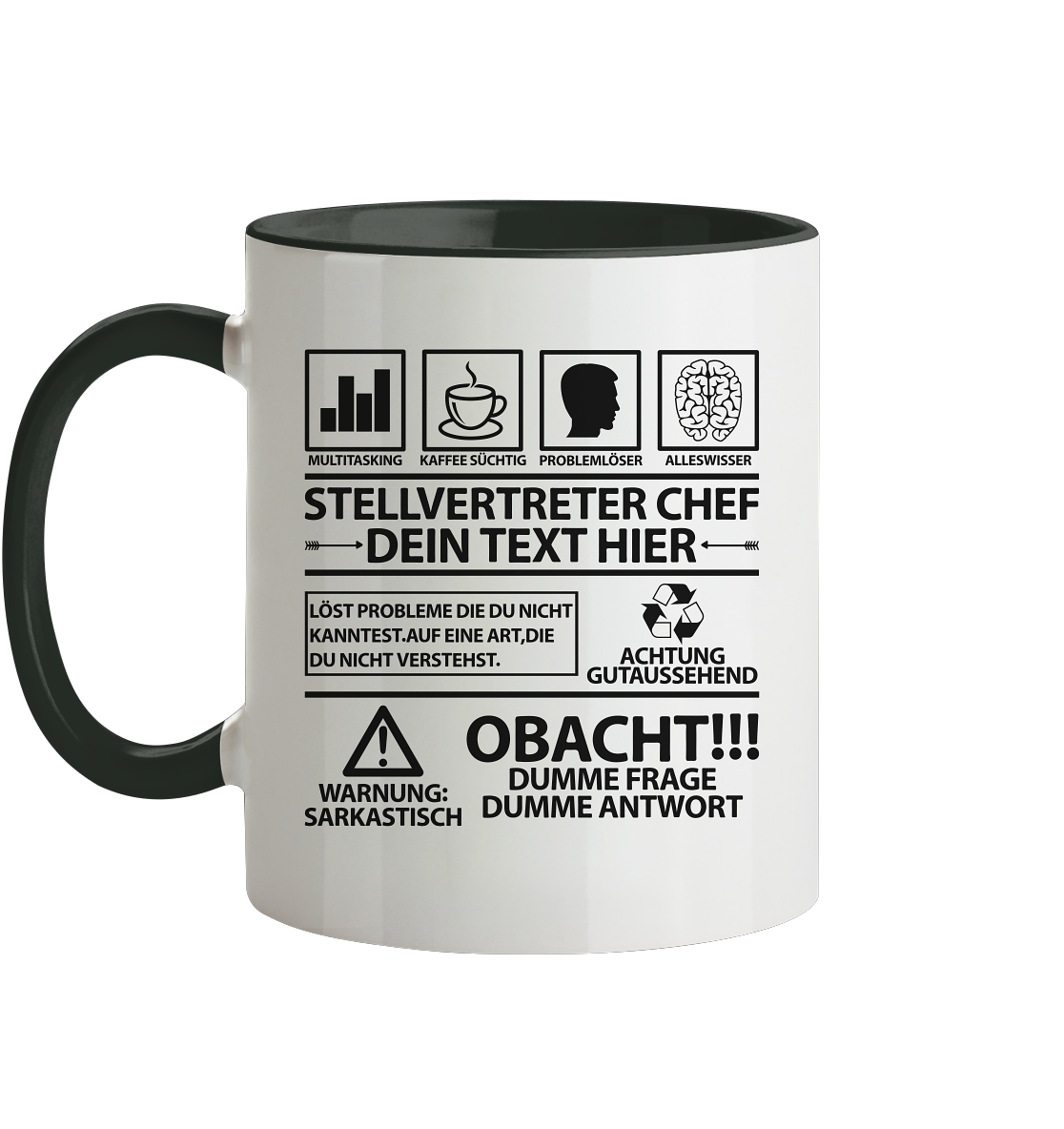 Stellvertreter Chef Stellvertretung Tasse Personalisiert