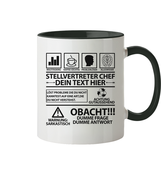 Stellvertreter Chef Stellvertretung Tasse Personalisiert Geschenk