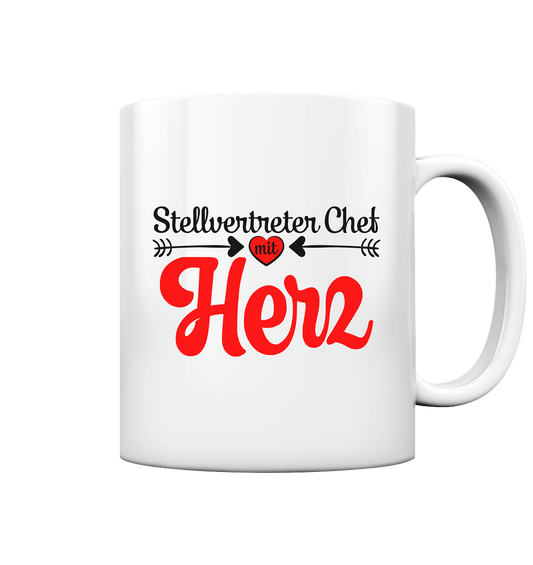 Stellvertreter Chef Geschenk mit Herz - Tasse als Abschiedsgeschenk Personaliseirt