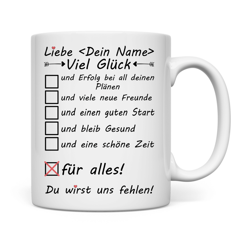 Abschiedsgeschenk für Auswanderer | Tasse