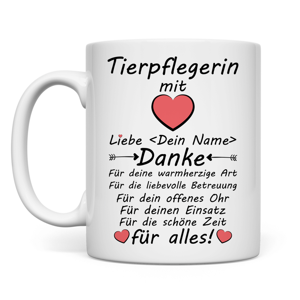 Tasse - Danke für Tierpflege - Tierpfleger Geschenk