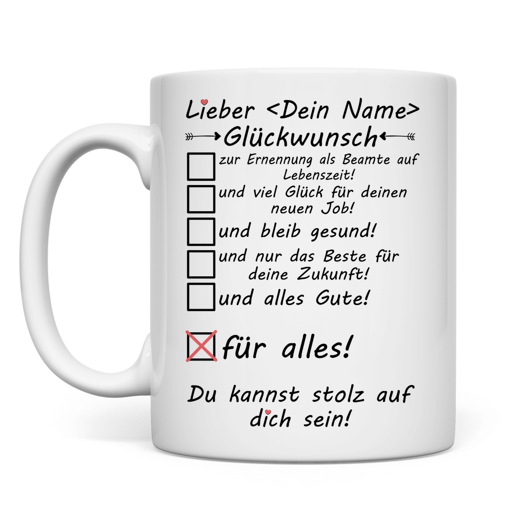 Tasse - Ernennung zum Beamten - Glückwünsche Geschenk