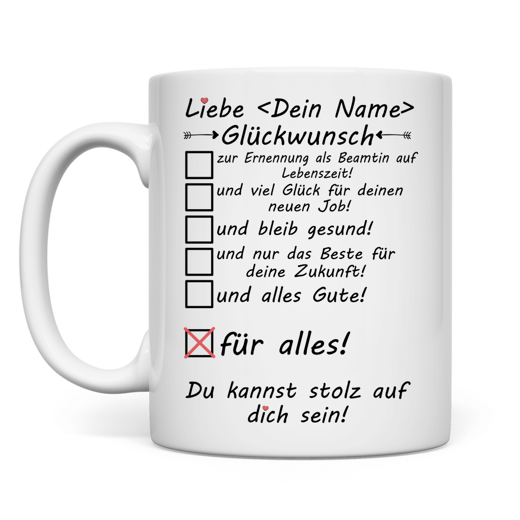 Tasse - Ernennung zum Beamten - Glückwünsche Geschenk