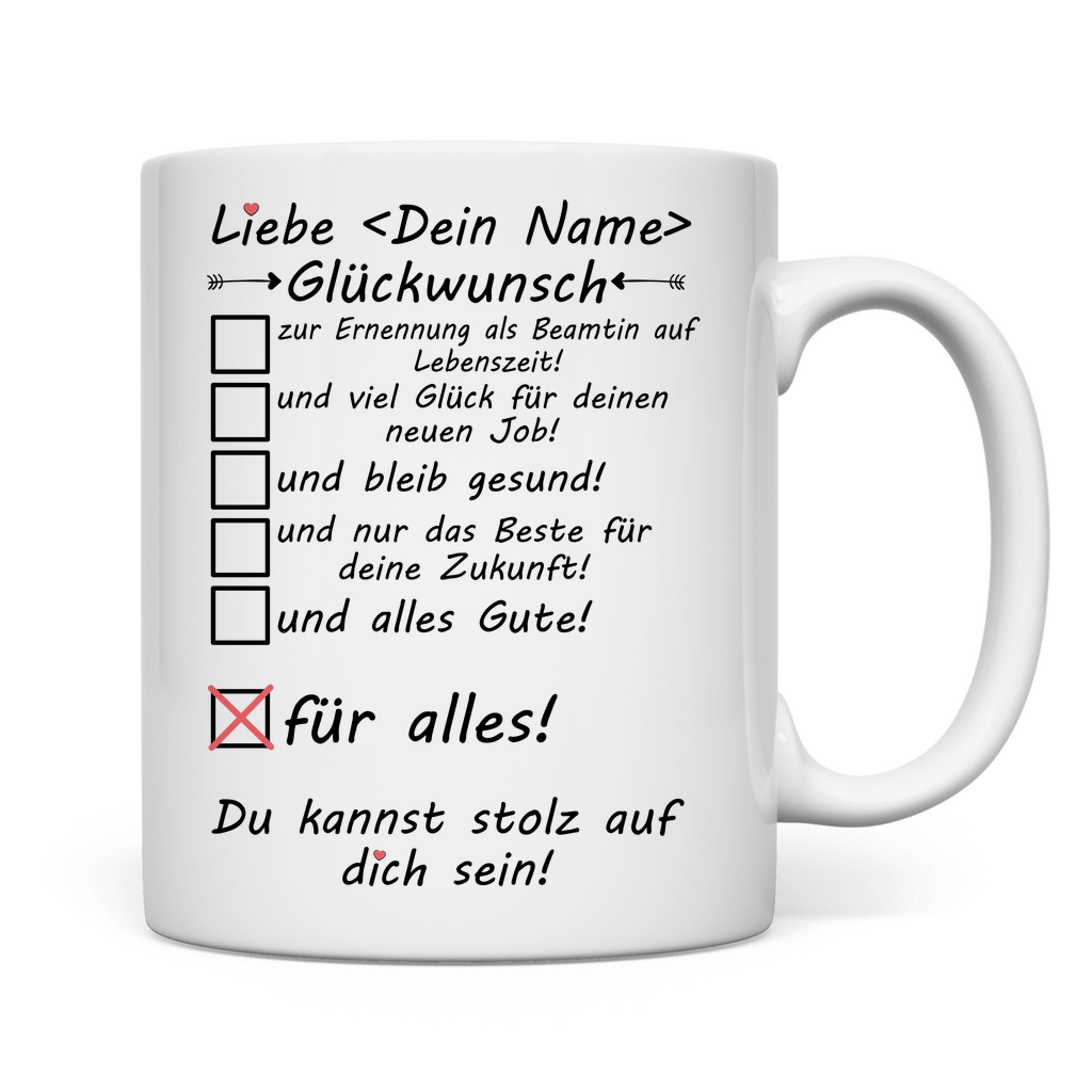 Tasse - Ernennung zum Beamten - Glückwünsche Geschenk
