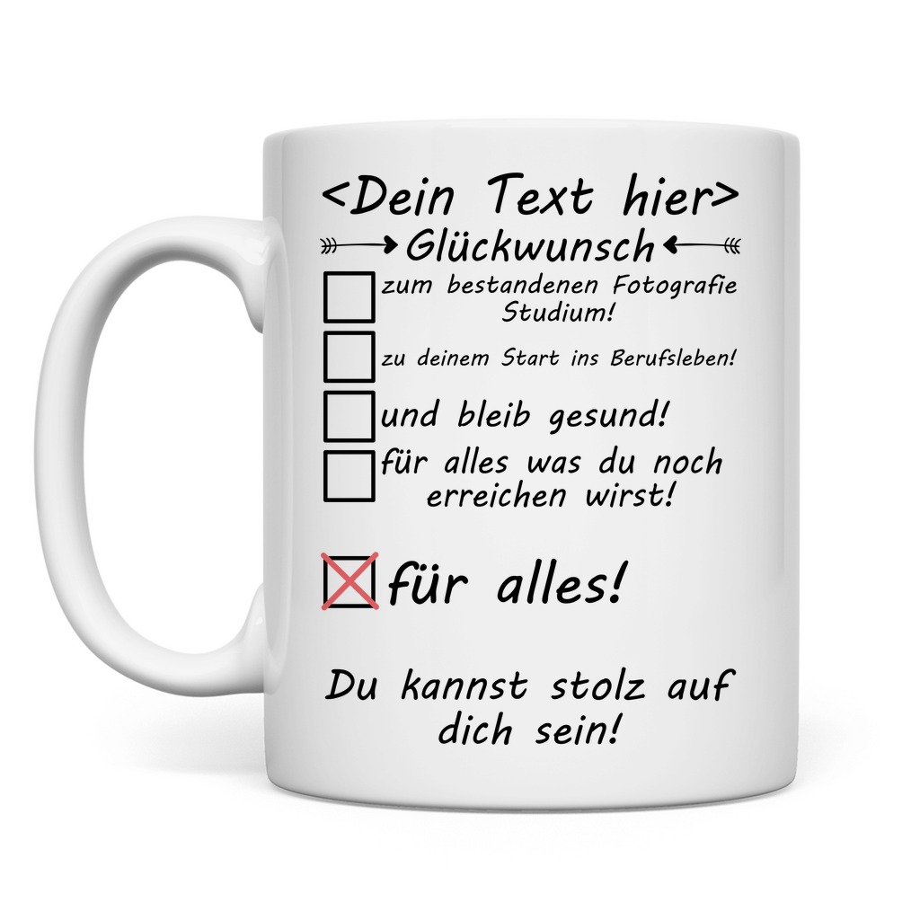 Tasse - Fotografie Studium bestanden - Fotograf Geschenk