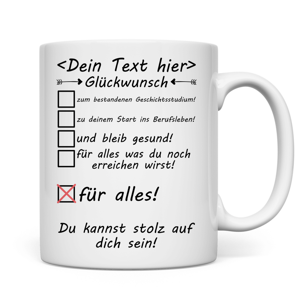 Tasse - Geschichtsstudium  Geschichte Studium bestanden - Geschenk