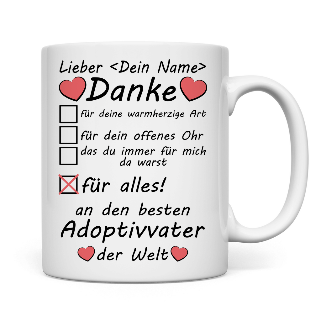 Tasse Adoptivvater - Danke für Alles Geschenk