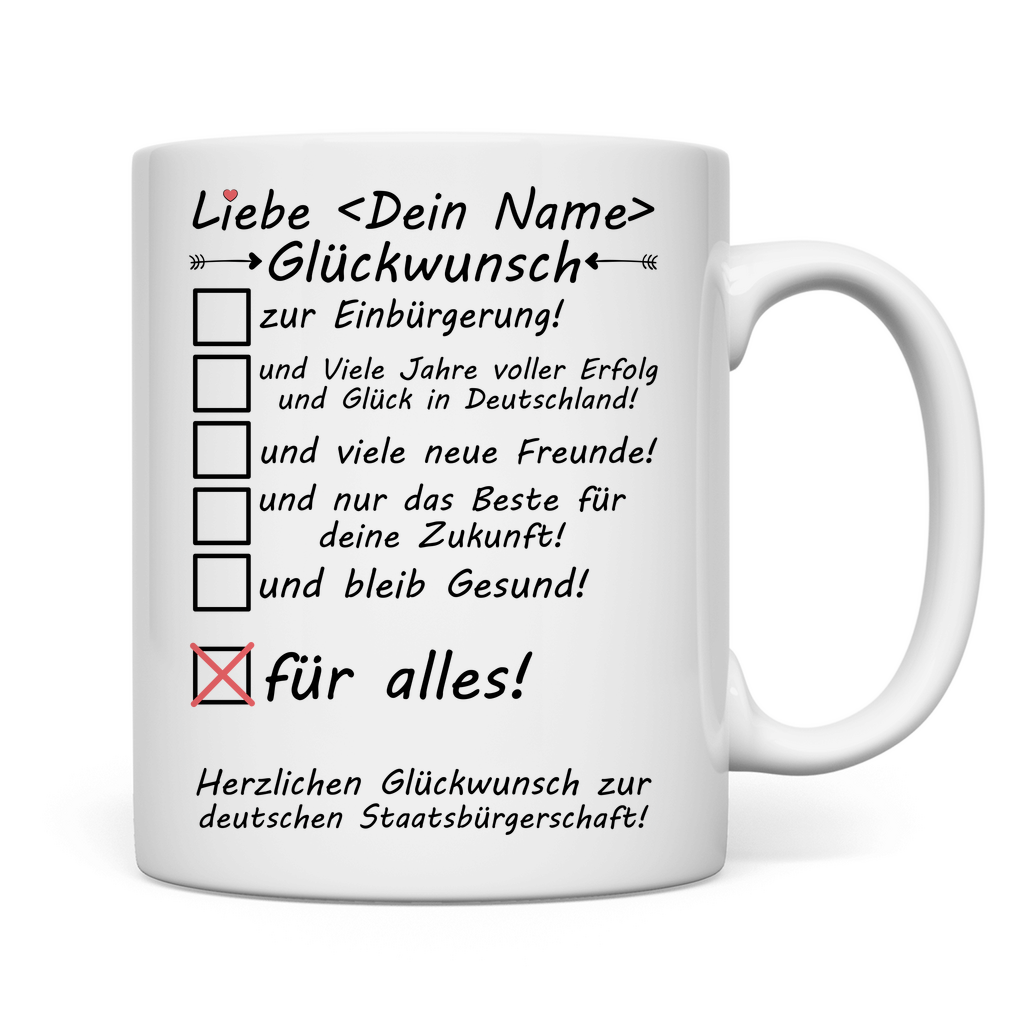 Herzlichen Glückwunsch zur Einbürgerung | Geschenk
