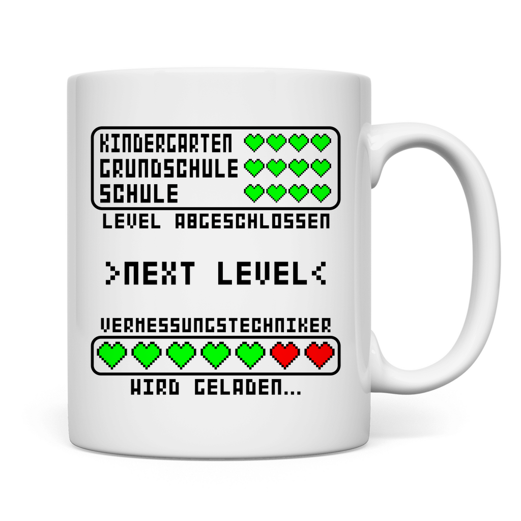 Tasse Geschenk Vermessungstechniker – Zur Ausbildung Prüfung bestanden oder Beginn