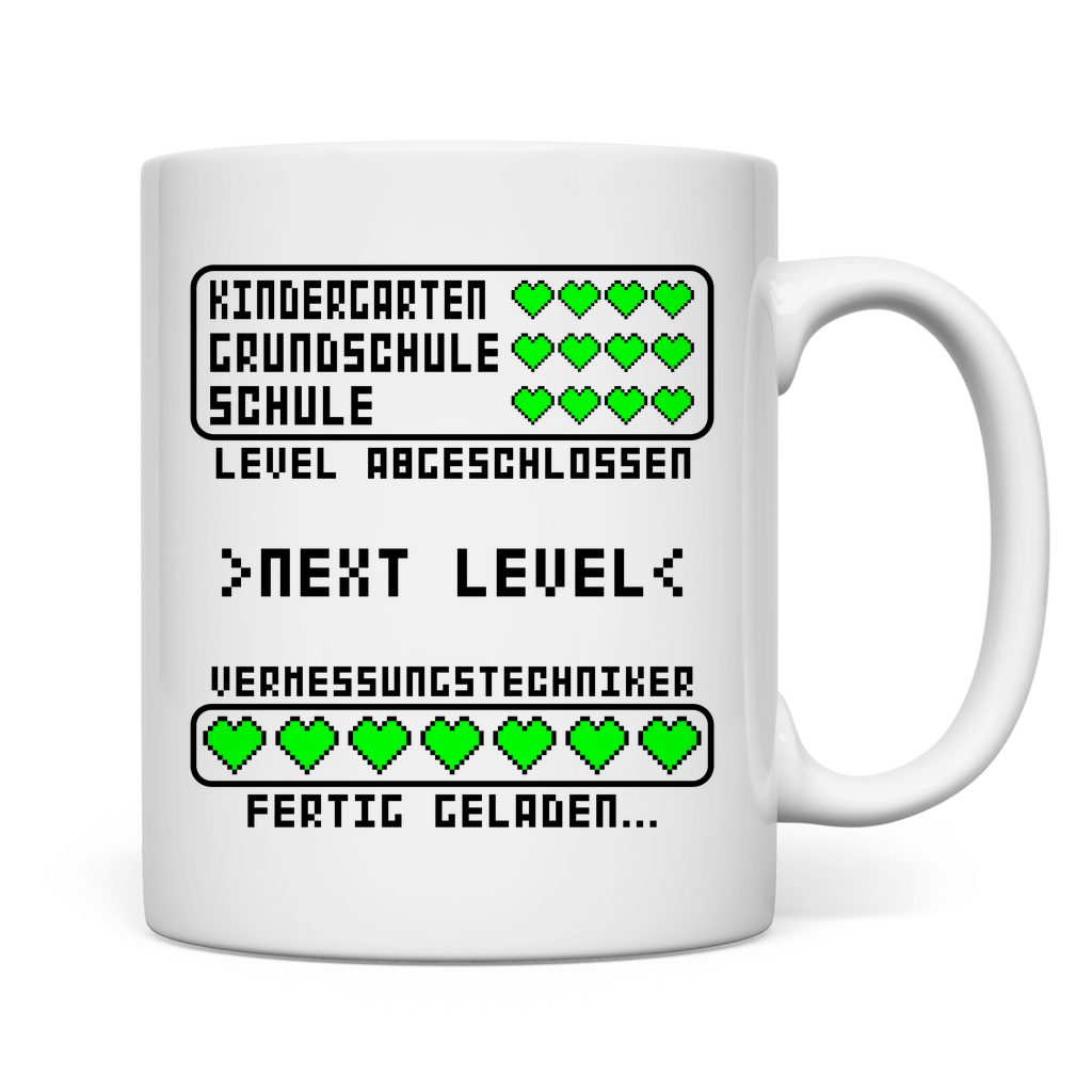 Tasse Geschenk Vermessungstechniker – Zur Ausbildung Prüfung bestanden oder Beginn