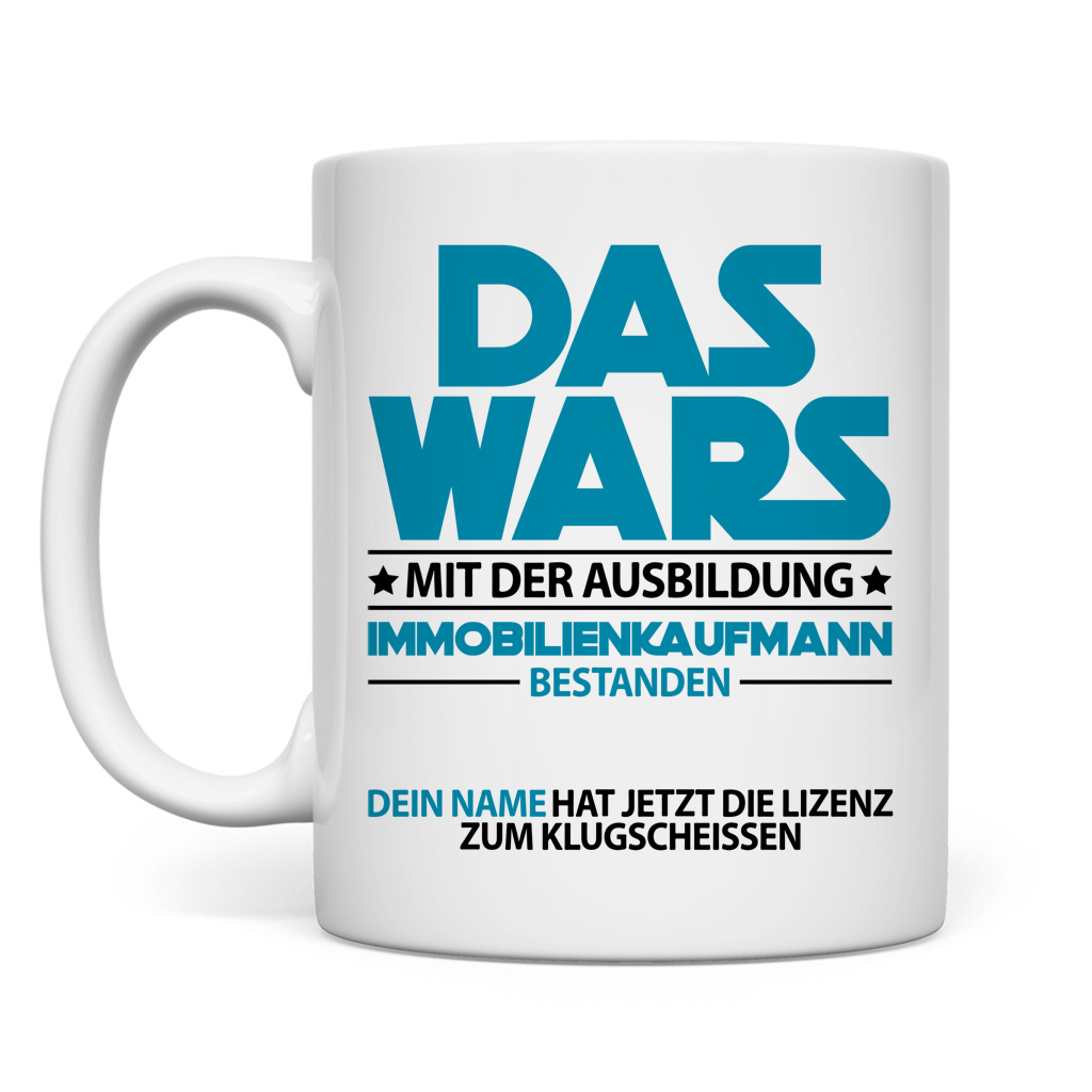 Tasse zur  Immobilienkaufmann Ausbildung bestanden 