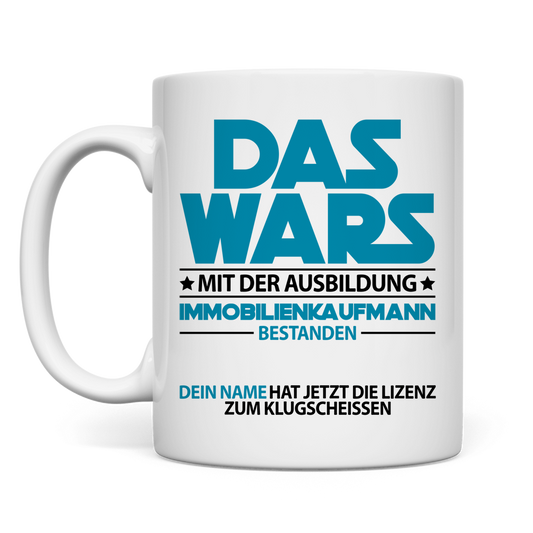 Tasse zur  Immobilienkaufmann Ausbildung bestanden 