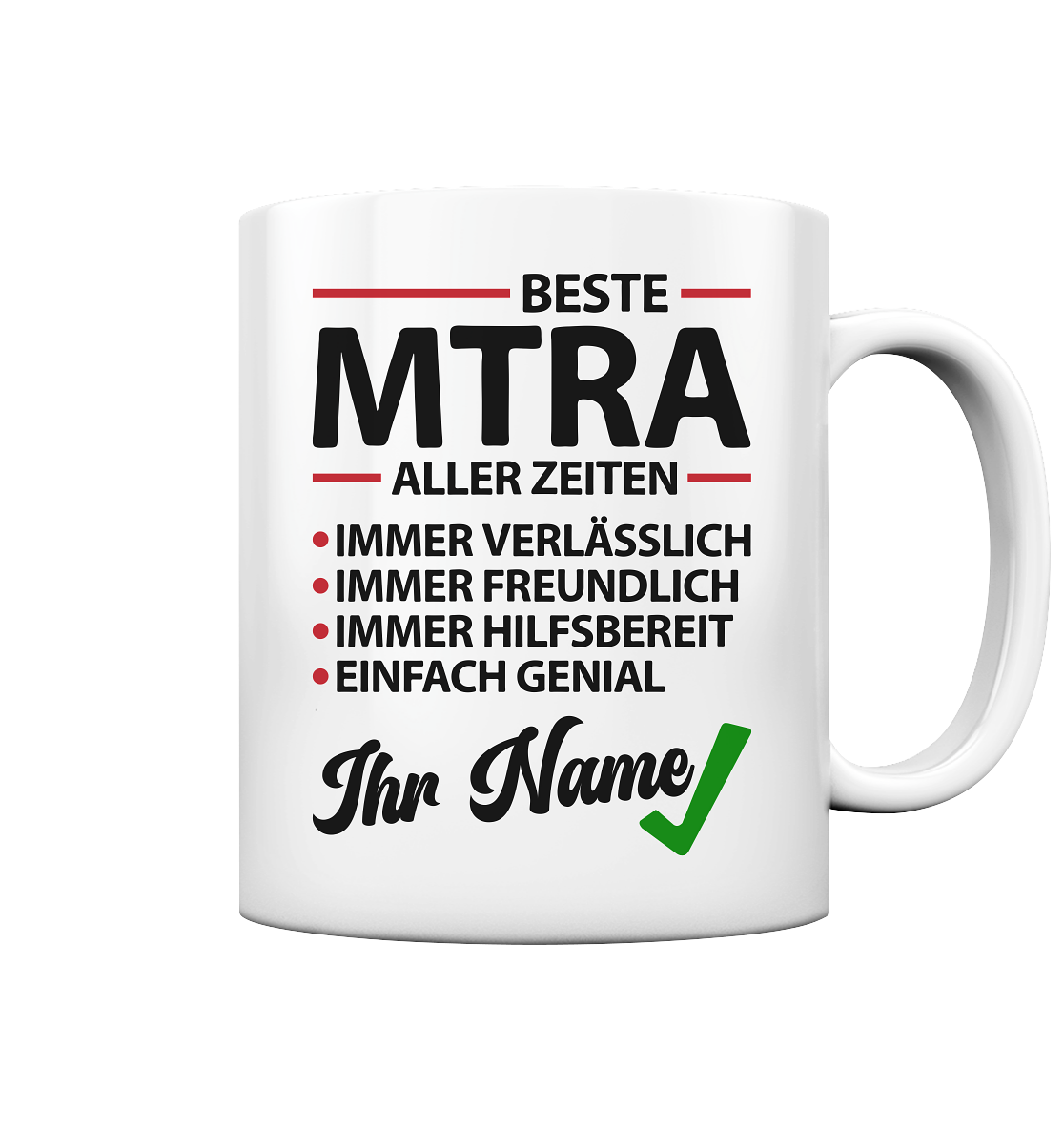 Tasse MTRA Personalisiert Geschenk mit Namen Lustig
