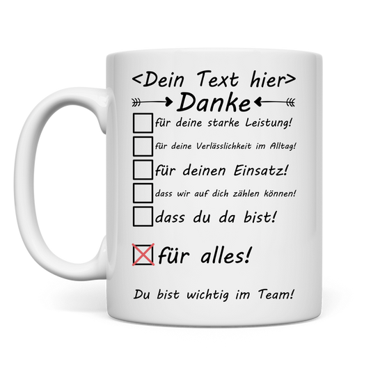  Personalisierte Keramiktasse fuer Mitarbeiter in der Pflege mit Namen als Dankeschoen Abschiedsgeschenk zum Abschied Anerkennung Wertschaetzung Pflegekraft Altenpflege Krankenpflege besondere Anlaesse