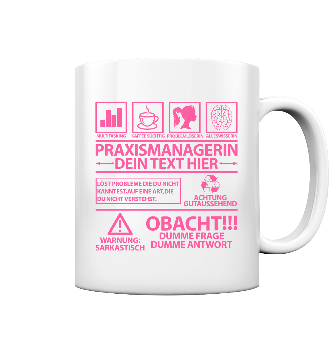 Tasse Praxismanagerin Personalisiert Geschenk mit Wunschnamen