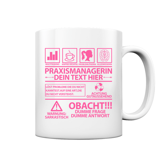 Tasse Praxismanagerin Personalisiert Geschenk mit Wunschnamen