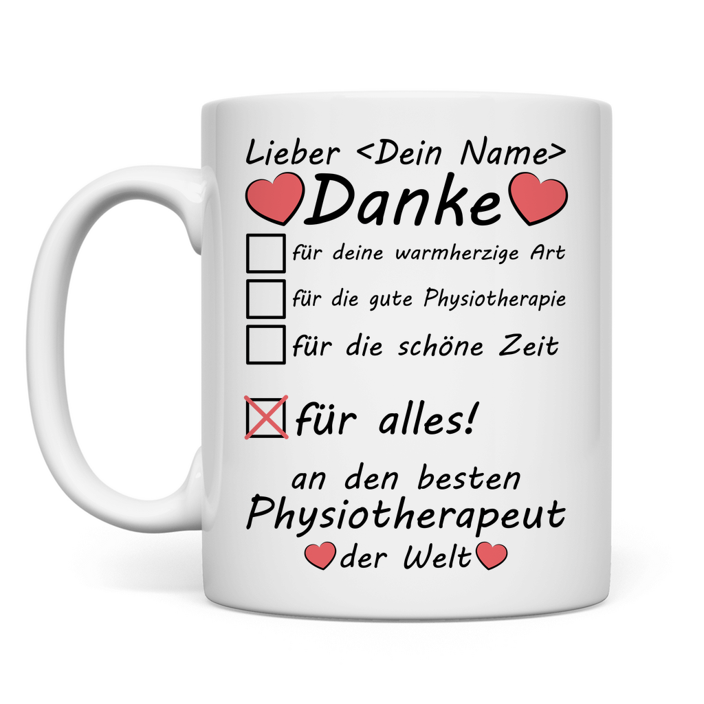 Beste Physiotherapeutin | Tasse mit Namen