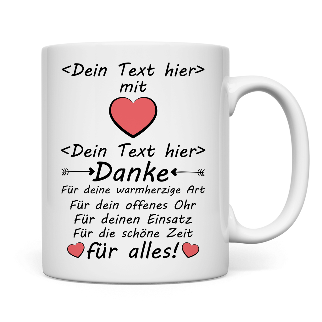 Rückseite zu der Personalisierte Keramiktasse fuer Technischen Leiter mit Herz-Motiv und individuellem Namen, Abschiedsgeschenk zum Ruhestand oder Jobwechsel, Dankeschoen fuer herausragende Leistung und gute Zusammenarbeit, Premium-Keramik mit JS-Beschichtung, weisse glaenzende Oberflaeche, 330 ml
