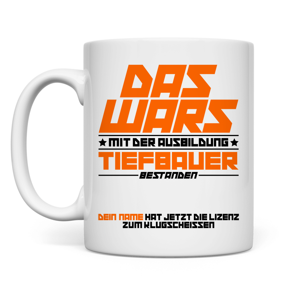 Tiefbauer Ausbildung prüfung Bestanden | tiefbau Gesellenprüfung Geschenk