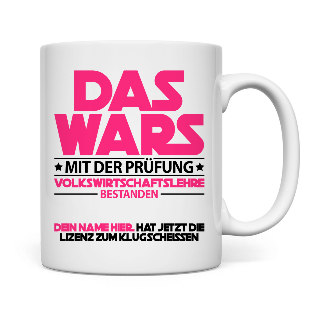 VWL Studium Abschluss bestanden | Tasse